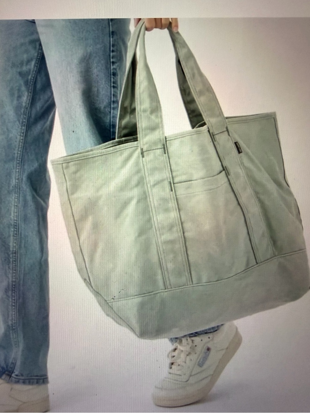 Cozy Earth- Canvas Tote Bag in Sage Green
